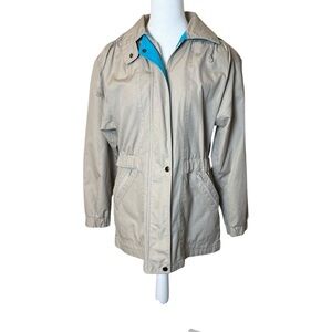 London Fog Women's All Weather Jacket Coat Hood Small Water Repellant Neutral